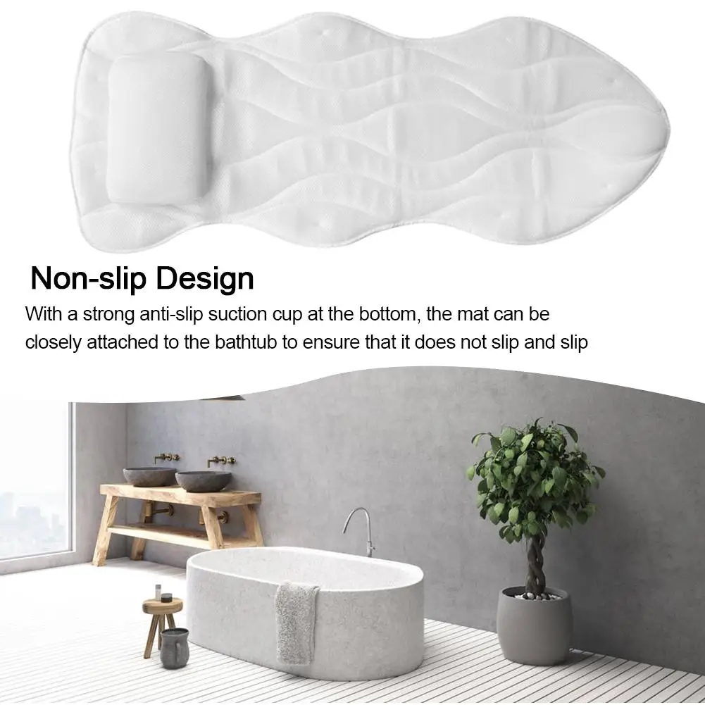 Новая подушка для ванной всего тела Нескользящая ванны спа ванна матрас головы