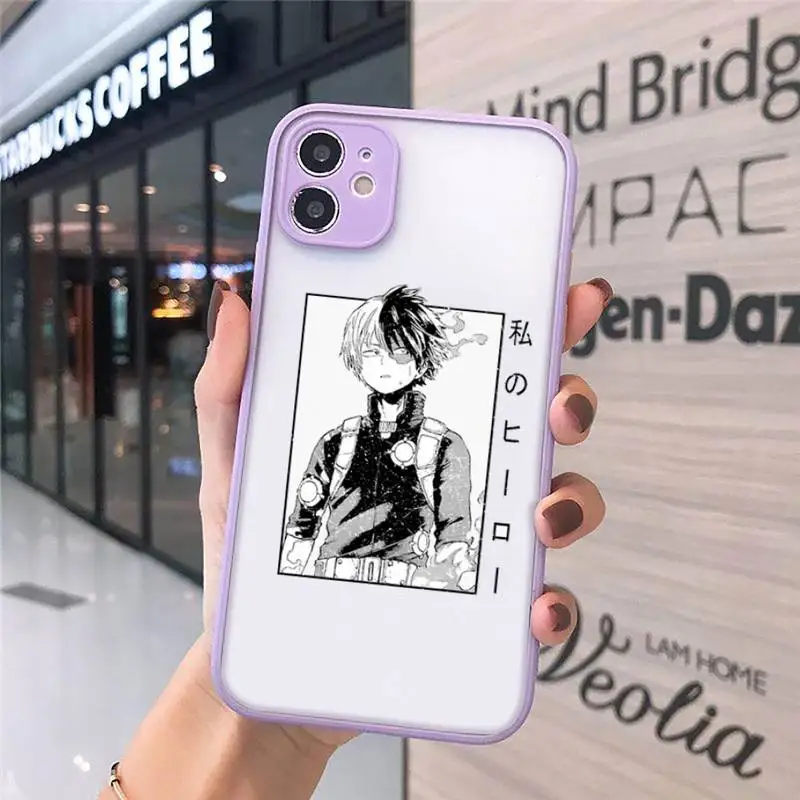 

My Hero Academia deku bakugou Boku Phone Case matte transparent For iphone 7 8 11 12 plus mini x xs xr pro max cover