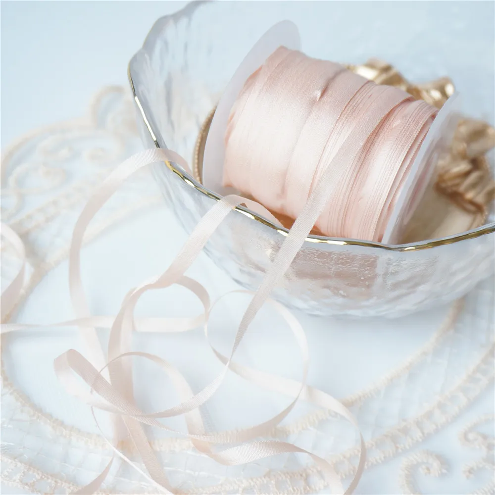 Шелковая вышитая лента 4 мм аксессуары для кукол ручной работы костюм из