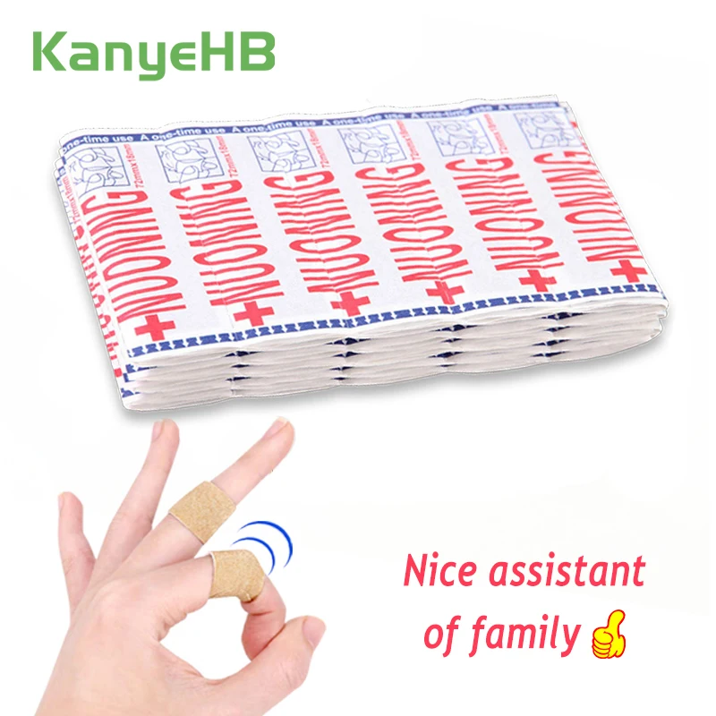 

100pcs Waterproof Band Aid Wound Dressings Sterile Hemostasis Stickers First Aid Bandage Heel Cushion Adhesive Plaster H050