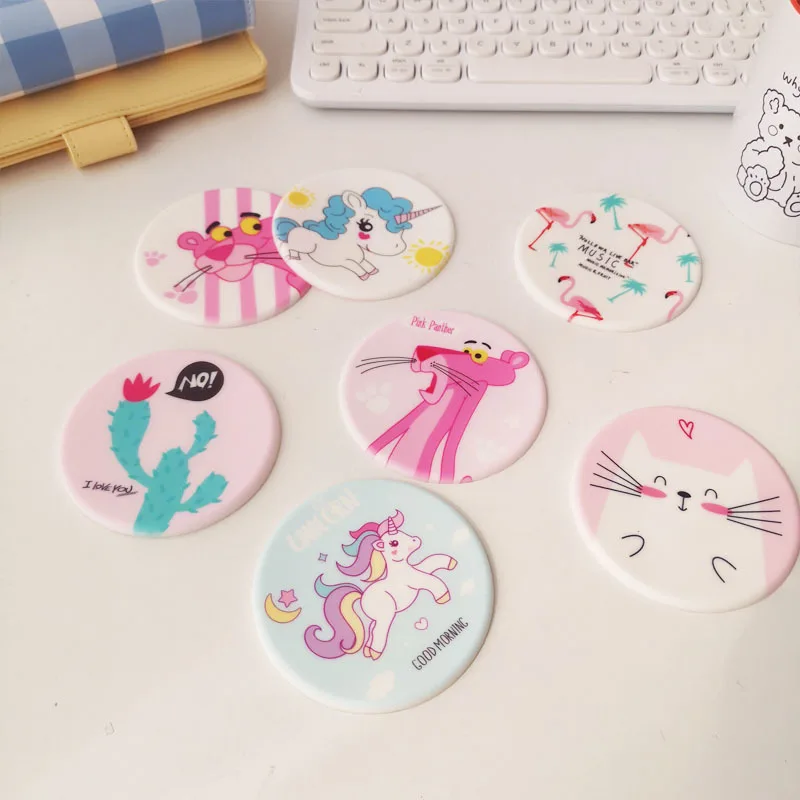 

Creative Cartoon Lovely PVC Coaster Non Slip Bowl Mat Ceramic Water Cup Mug Milk Coffee Cup Heat Insulation Mat Modern HomeDecor