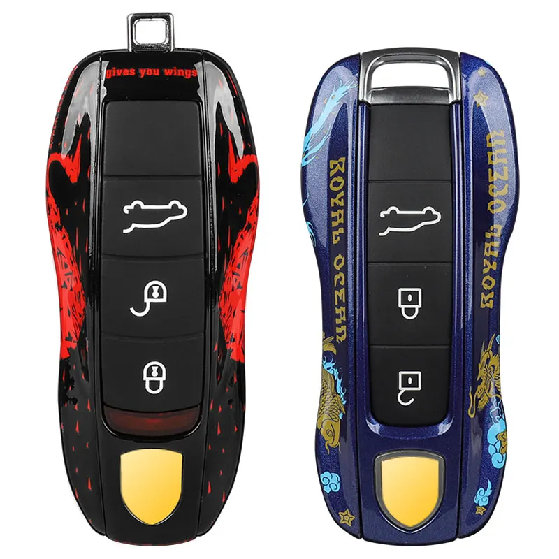 

Car Key Case Universal For Porsche Macan Panamera Cayenne 911 718 ABS Vehicle Modified Key Bag Cover Shell Auto Accessories