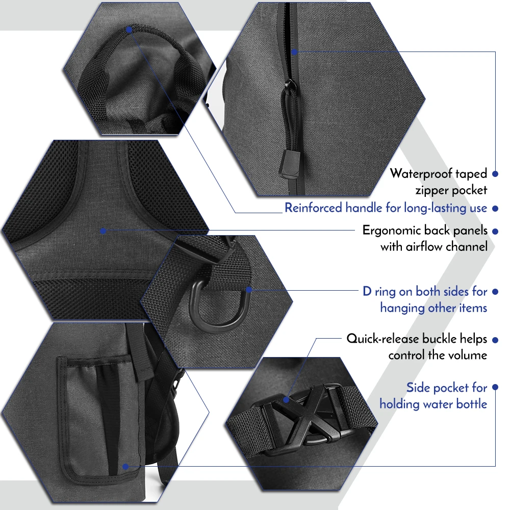 Водонепроницаемая сумка для плавания 20 л рафтинга каякинга реки треккинга