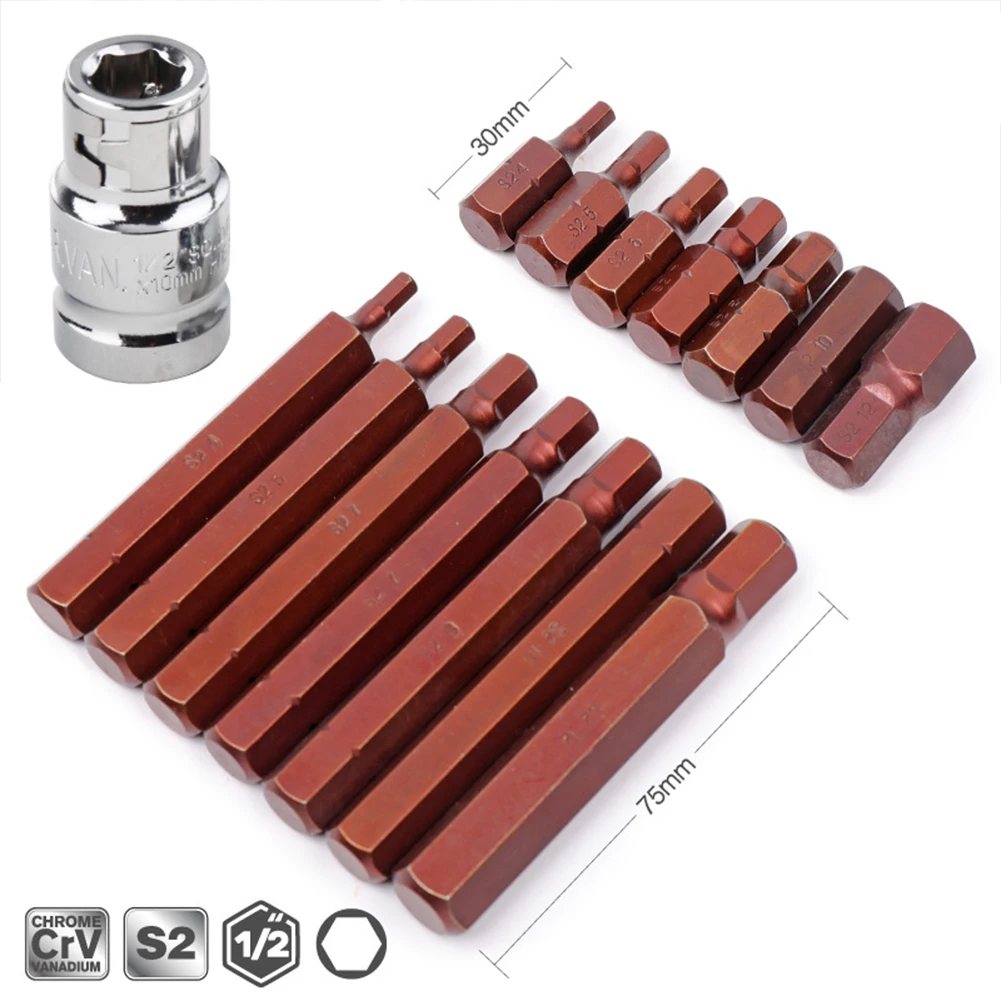 

15pcs S2 Screwdriver Socket Bits Power Repair Hand Chrome Vanadium Steel Security Tools Adapter Household Accessories
