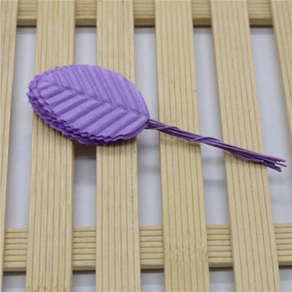 purple 30 шт. мини нейлоновые шелковые листья в форме листа искусственные цветы для украшения свадьбы DIY ВЕНОК подарок Скрапбукинг Ремесло поддельные цветы - Цвет: purple
