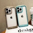 Ультрапрозрачный противоударный жесткий чехол из поликарбоната для iPhone 13 Pro MAX 13 12 Pro Max 11 защита от падения камеры чехол