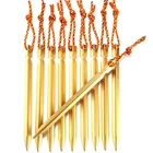 Колышки для палатки из алюминия, 2 шт., 18 см, с веревкой