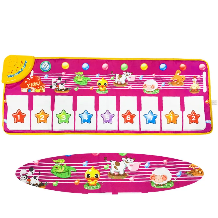 

100*36cm 9keys baby music mat piano carpet environmental protection flash multi-function game music carpet dance carpet gift toy