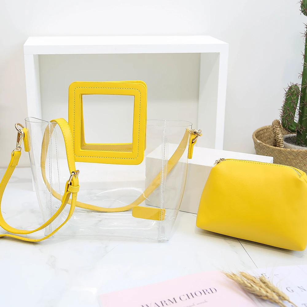 Летние пляжные сумки для женщин повседневная сумка-тоут прозрачная сумка