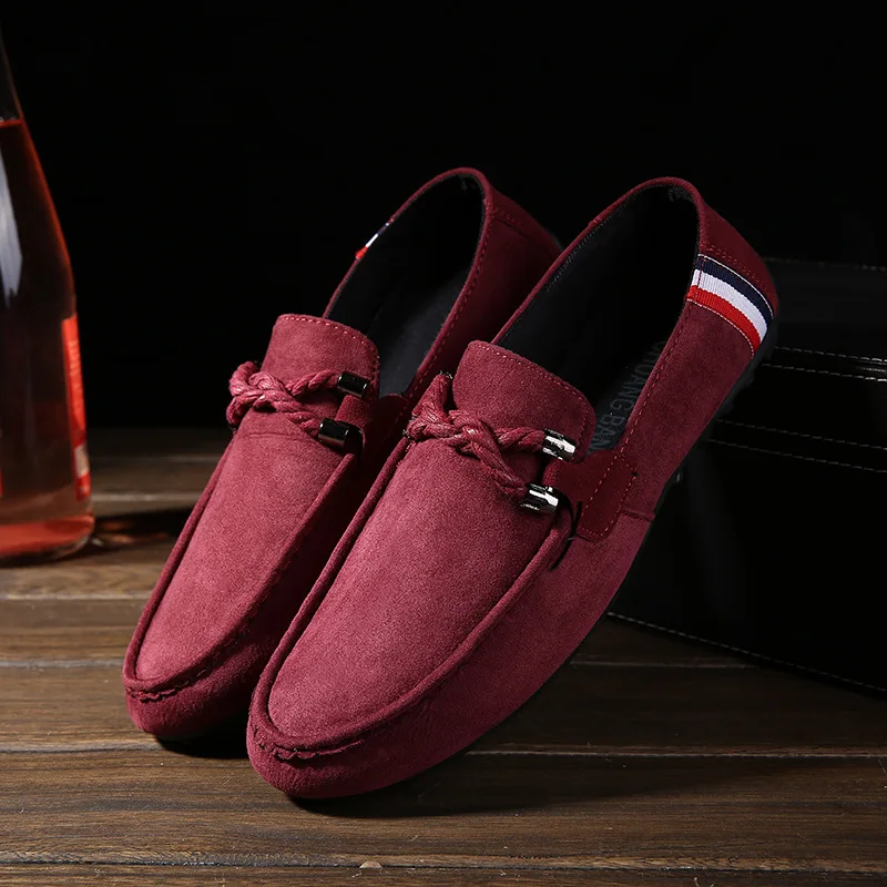 Мужская повседневная парусиновая обувь Лоферы без шнуровки с низким верхом