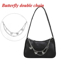 female bag chain street bag chain metal exquisite double butterfly chain all match business butterfly bag decoration chain