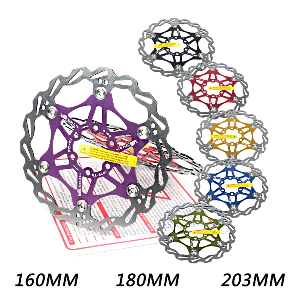 

2019 New Disc Bicycle Brake MTB Float Floating Disc Rotors 160mm/180mm/203mm Hydreaulic Brake Pad Float Rotors Bicycle Parts
