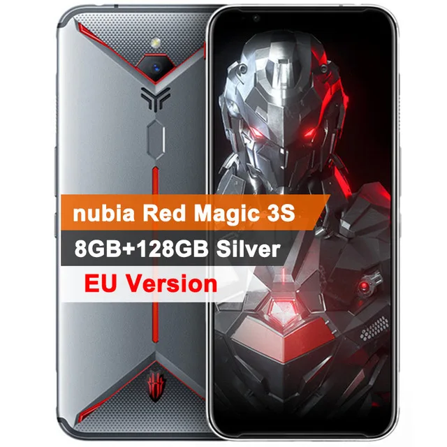 8G 128G Sliver Глобальная версия,, zte Nubia Red Magic 3 S, игровой мобильный телефон 6,65 ''Snapdragon 855 Plus, сканер отпечатков пальцев, 5000 мА/ч, 27 Вт, FastCharge - Цвет: 8G 128G Sliver