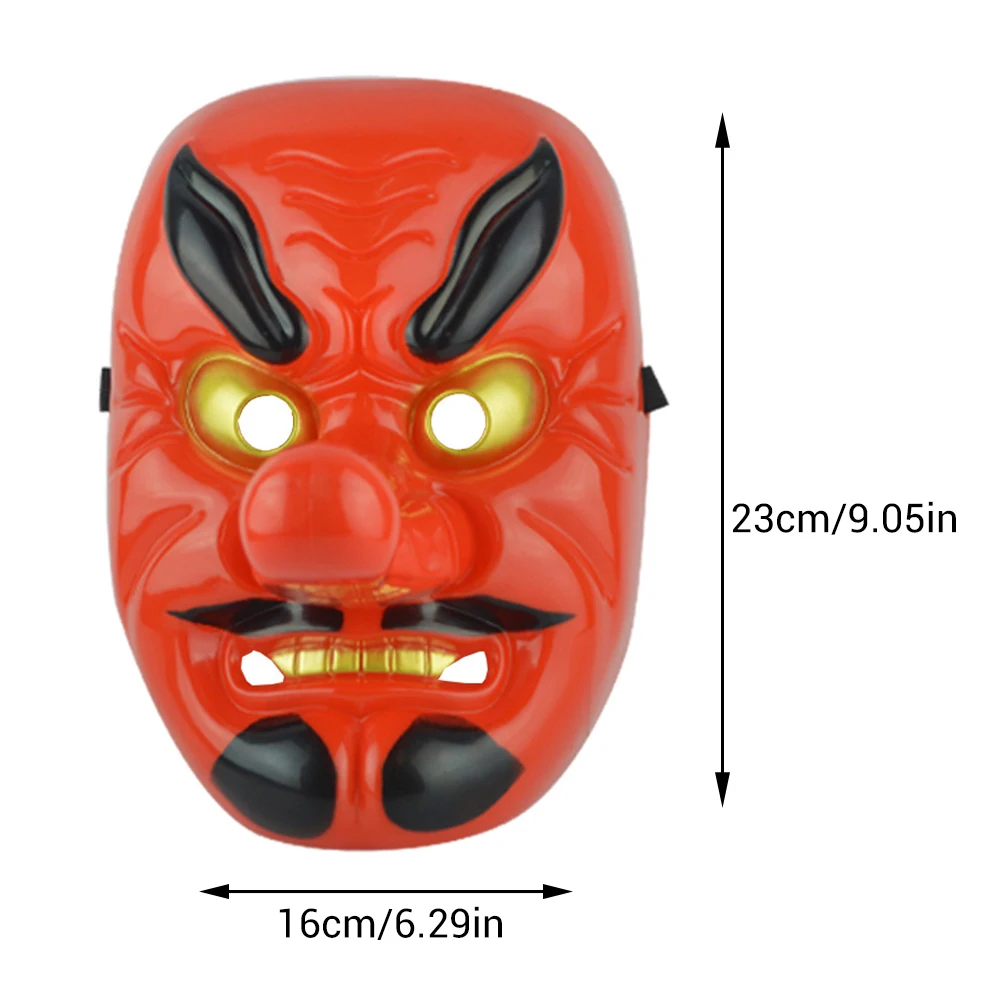 Хэллоуин красный пластик Tengu длинный нос маска ужаса японский войн маска на Хеллоуин для косплея вечерние аксессуары для украшения дома