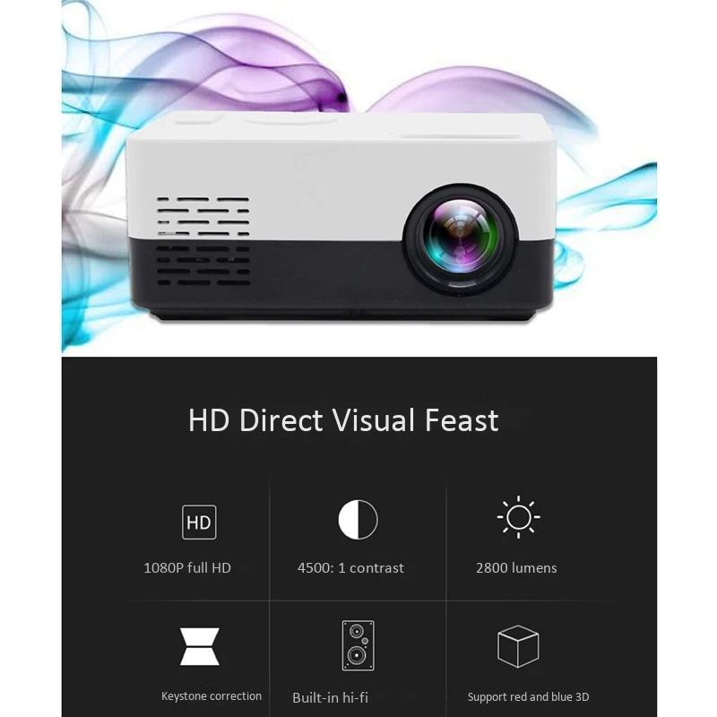 J15 1080P HD проектор мини светодиодный ручной для видеоигр Умный домашний кинотеатр