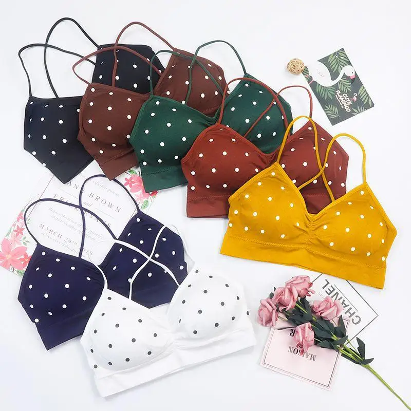 Женские бюстгальтеры в горошек CHRLEISURE ударопрочный бюстгальтер пуш ап для