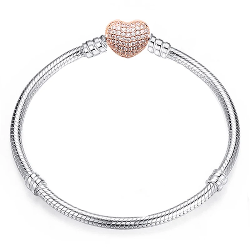 Boosbiy лидер продаж Подлинная Посеребренная Цепочка-змейка фирменный браслет