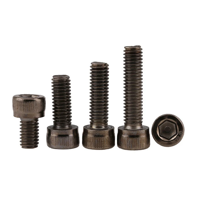 

10-60Pcs Grade 12.9 DIN912 Black Nickel Plated Cap Cup Allen Head Bolt Hexagon Socket Screw Carbon Steel M2 M2.5 M3 M4 M5 M6