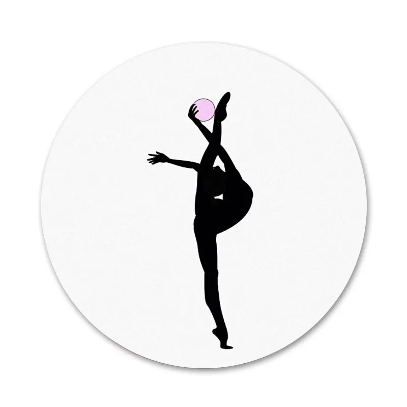 58mm gymnastics silhouette Icons Pins Badge Decoration Brooches Metal Badges For Backpack |