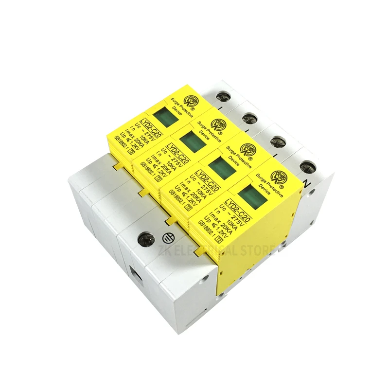 C20 4P 10 ка ~ 20 275 в 385 420 AC SPD Защита от перенапряжения для дома защитное устройство