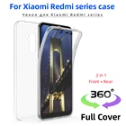 Чехол с полным покрытием 360 градусов для Xiaomi Redmi Note 10, 9, 4g, 5g, 9s, 8, 8T, 7, 6, 5A, 5, 4X, 4 Pro, противоударный, прозрачный защитный чехол