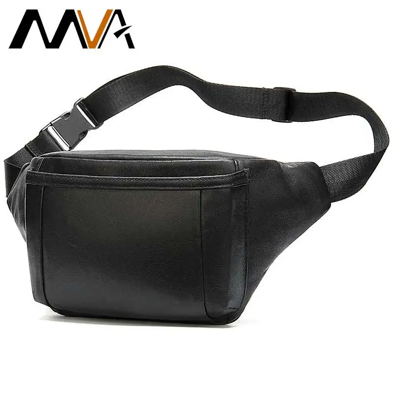 MVA Для мужчин поясная сумка для на пояс кошелек Fanny Pack овец неподдельный кожаный