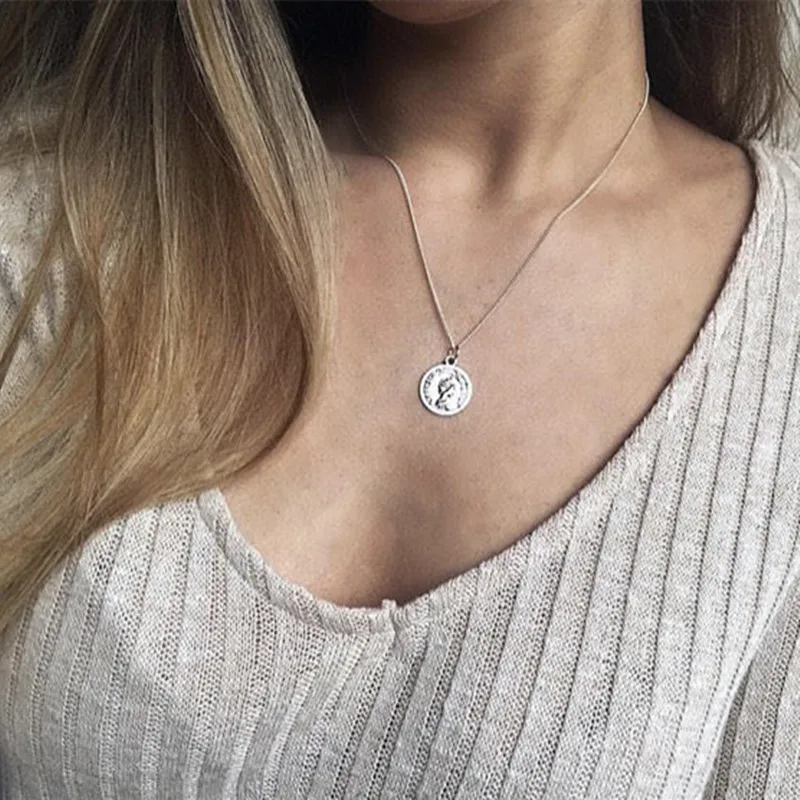 Женское ожерелье с подвеской в виде круглой розы | Украшения и аксессуары