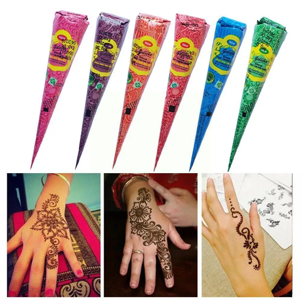 

1 шт. крем для рисования татуировок хной крем для татуировок натуральные травяные чернила Временная Прямая поставка черная Живопись тела во...