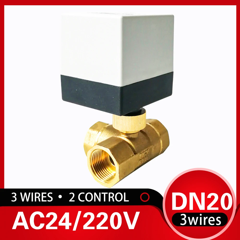 Электрический шаровой кран с 3 портами 3/4 дюйма контрольных провода