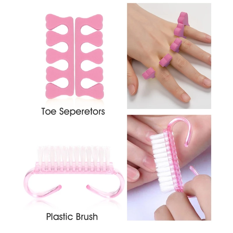 

25pcs Nail Sticker Brush File Cuticle Softer Pen Soak off Clips Manicure Tool 667D