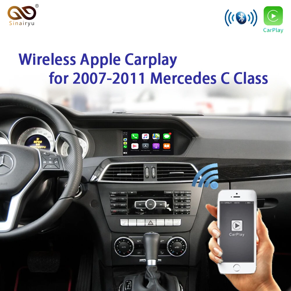 Sinairyu беспроводной Apple Carplay для Mercedes NTG4.0 A B C E GLK GLA ML SLK Class 2007 2011 Benz Car - Цена: 20 473,11 руб.