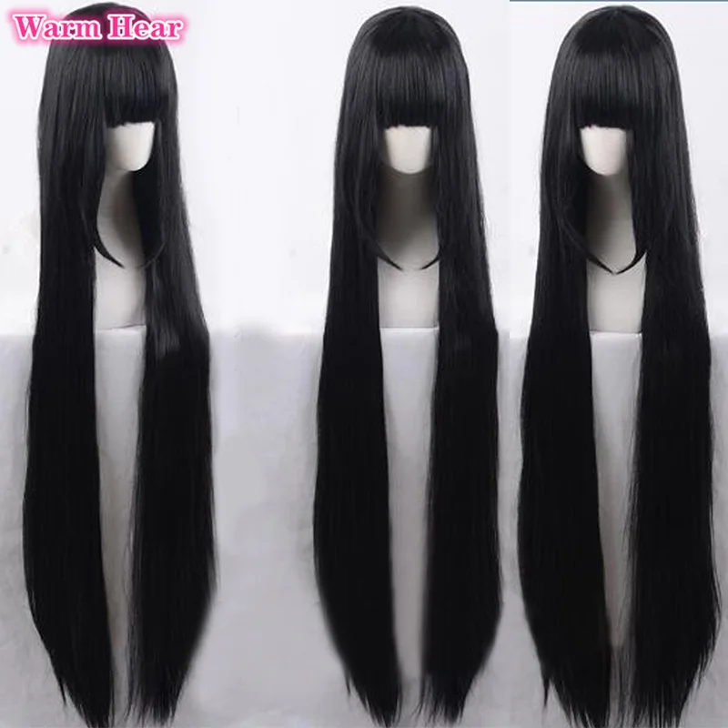 

Парик для косплея эва черного цвета, 39 дюймов, 100 см