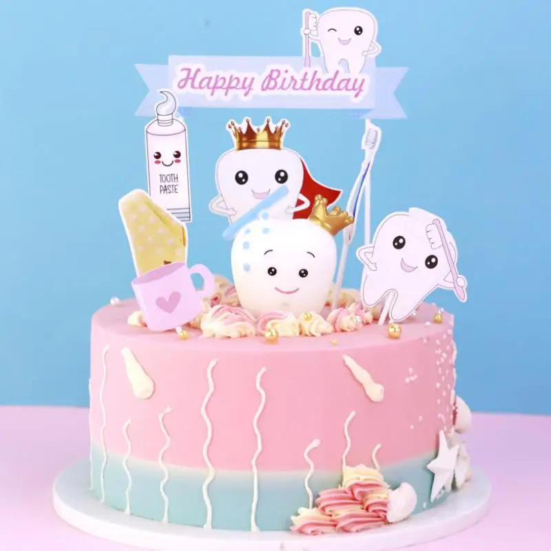 8 шт./компл. милые детские топперы для торта капкейка вечеринки на день рождения