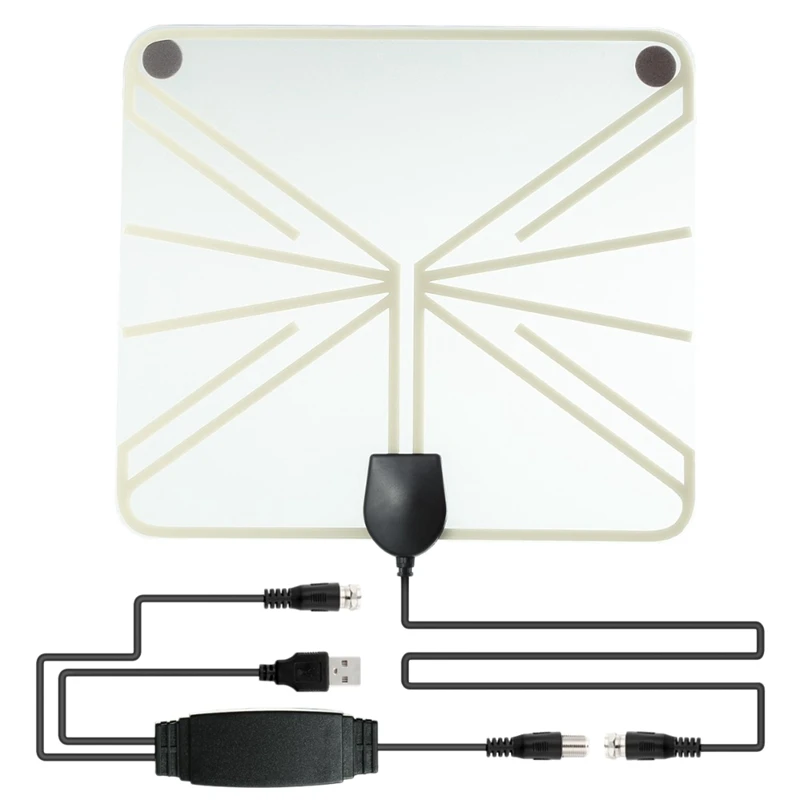 

Indoor Tv Antenna Digital Hd TV Antenna Supports 4K 1080P+ Signal Booster Supports All TVs