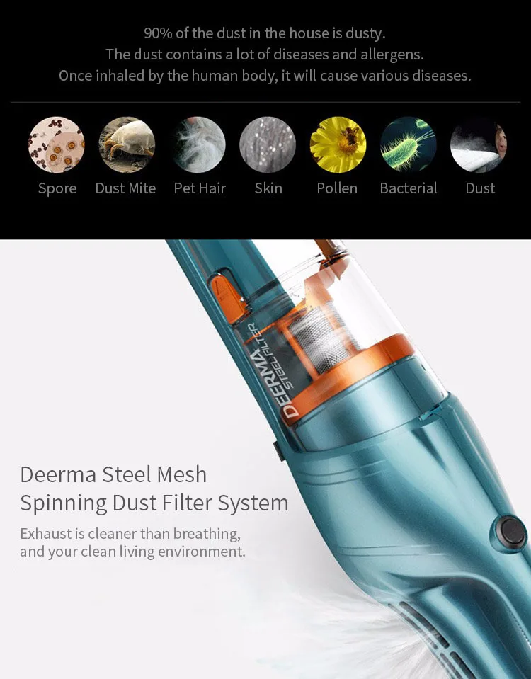Xiaomi Deerma Dx900 вертикальный пылесос беспроводной ручной пылесос домашний басовый пылесос