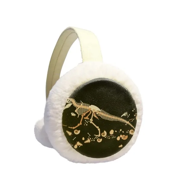 

Bones Bone Miniature Dinosaur Winter Earmuffs Ear Warmers Faux Fur Foldable Plush Outdoor Gift