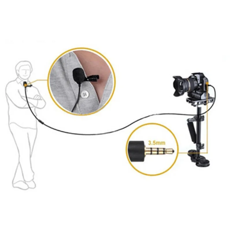 Кардиоидный микрофон для смартфона DJI Osmo DSLR Youtube Vlogging запись 3 5 мм аудио кабель