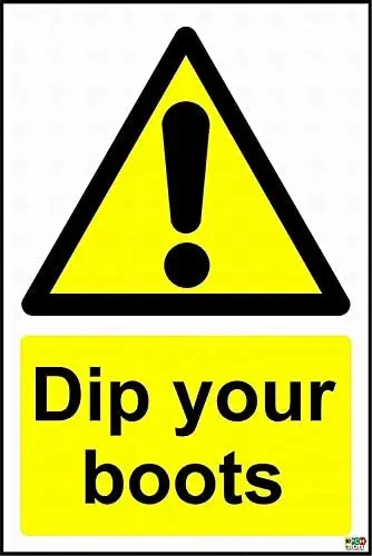 

Warning Sign Dip Your Boots Sign Road Sign Business Sign Aluminum Metal Tin Sign