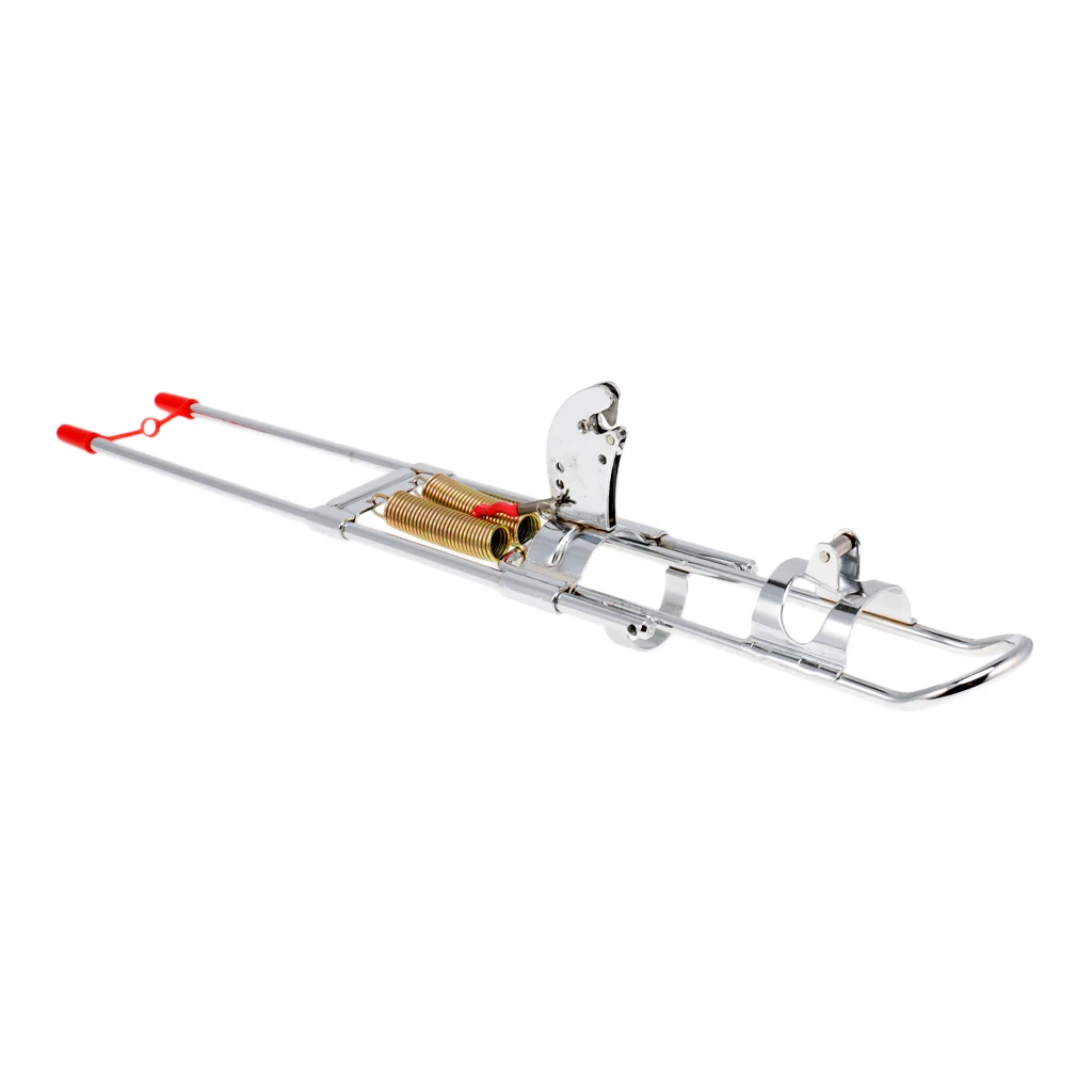 

Fishing Rod Pole Rack Stainless Steel Stand Holder Double Spring Automatic