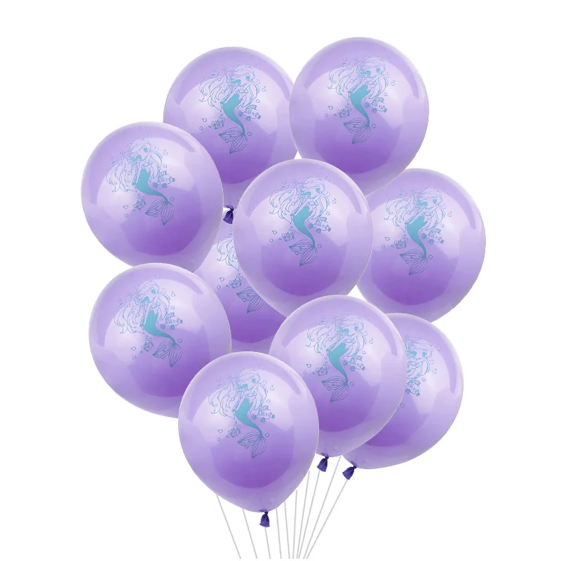 10pcs Mermaid Balloons Multicolor Confetti Balloon latex 12inch Wedding Ballons Birthday Party Decoration Baby shower Supplies