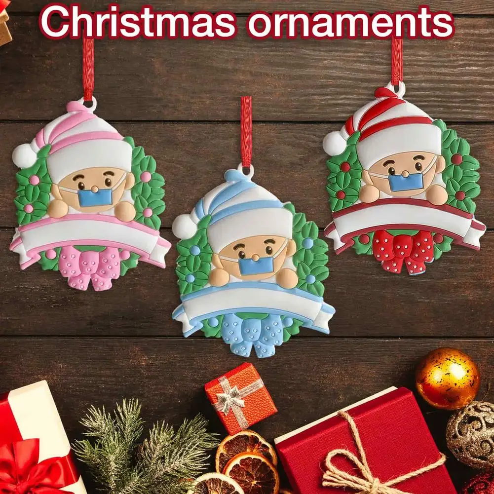 

2021 подвеска на рождественскую елку «сделай сам», снеговик, выживает семью, силиконовое подвесное украшение, Рождественское украшение, ново...