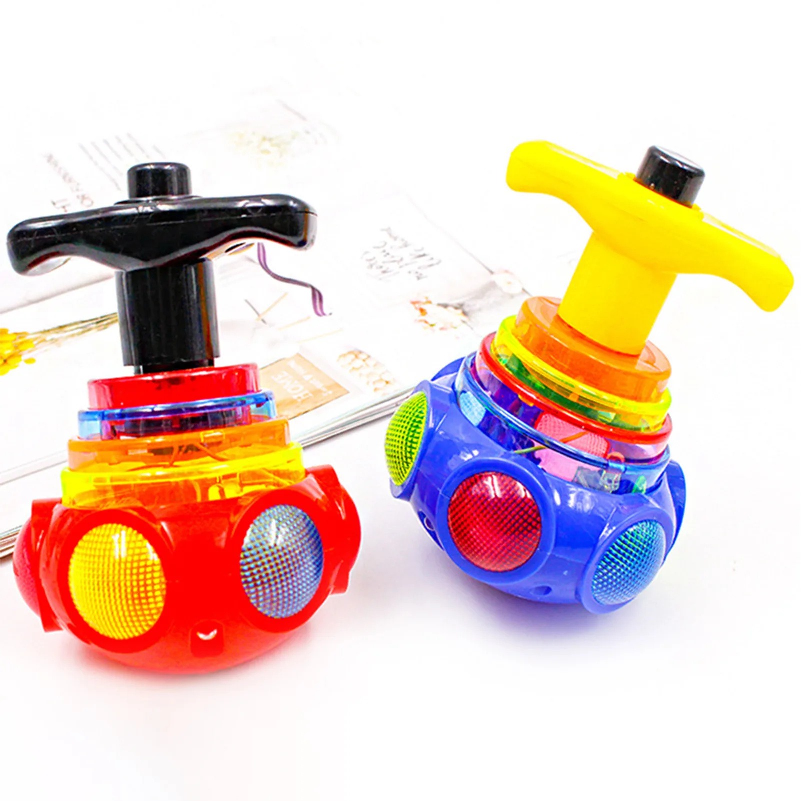 

Детская яркая музыкальная игрушка, светящаяся электрическая головоломка, лидер продаж, вращающаяся игрушка с пусковым устройством