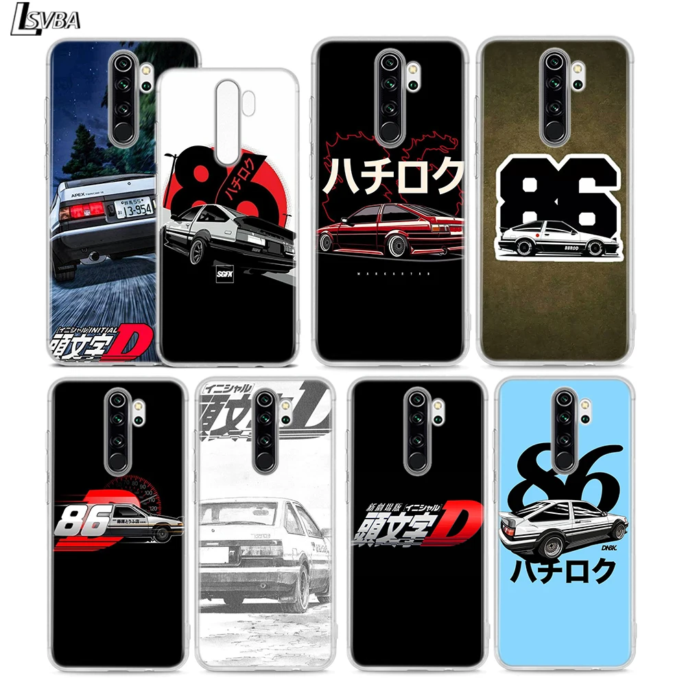 Силиконовый чехол для Xiaomi Redmi Note 8 7 6 Pro Shell INITIAL D AE86 Роскошный накладка 5 5A 4