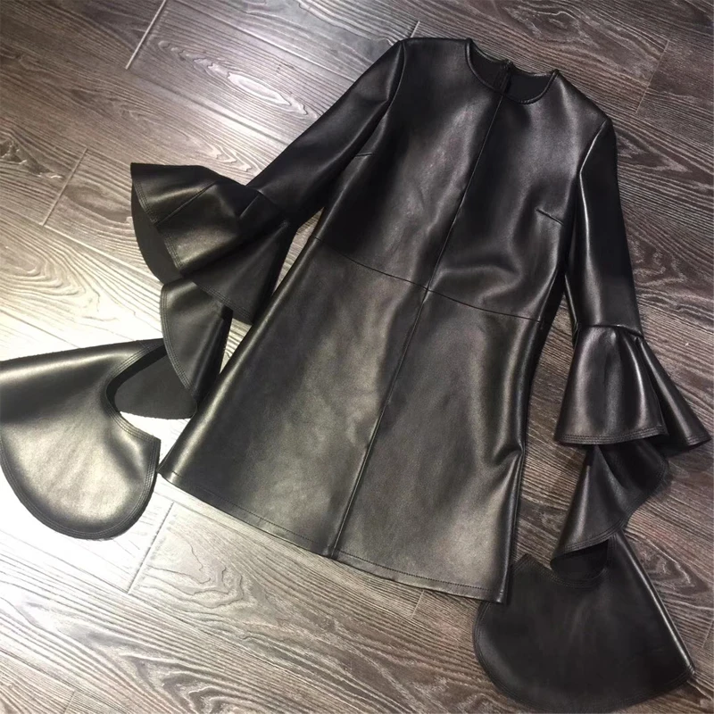 Женское платье из натуральной кожи|Женские платья| |