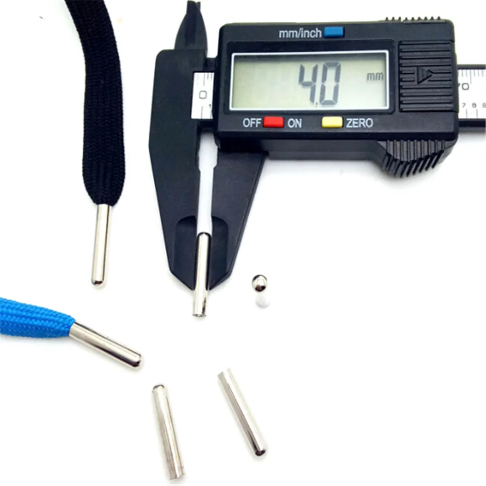 Бесшовные Металлические шнурки серебристого и золотого цвета сменные головки