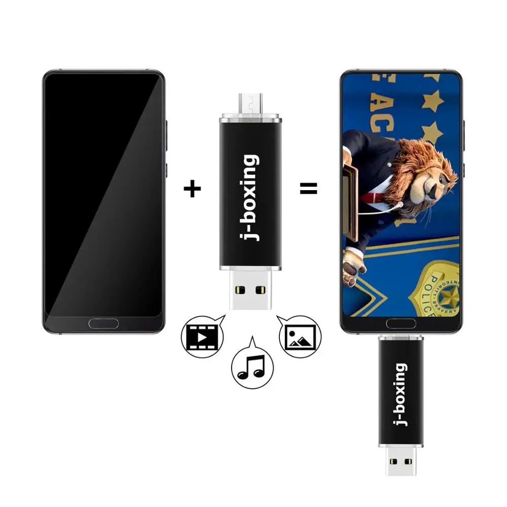 J boxing OTG USB флэш накопитель 16 Гб 32 ГБ Micro 2 0 для ПК Android телефона Huawei 8 64 черный 10