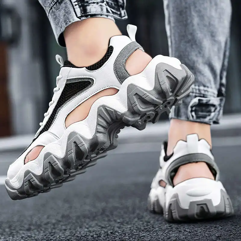 

Men's Shoe Shock Platform Sandals Women Sneskers High Heel Sandal For Women Barefoot Men's Slippers Flat-Heel Tennis Large Size