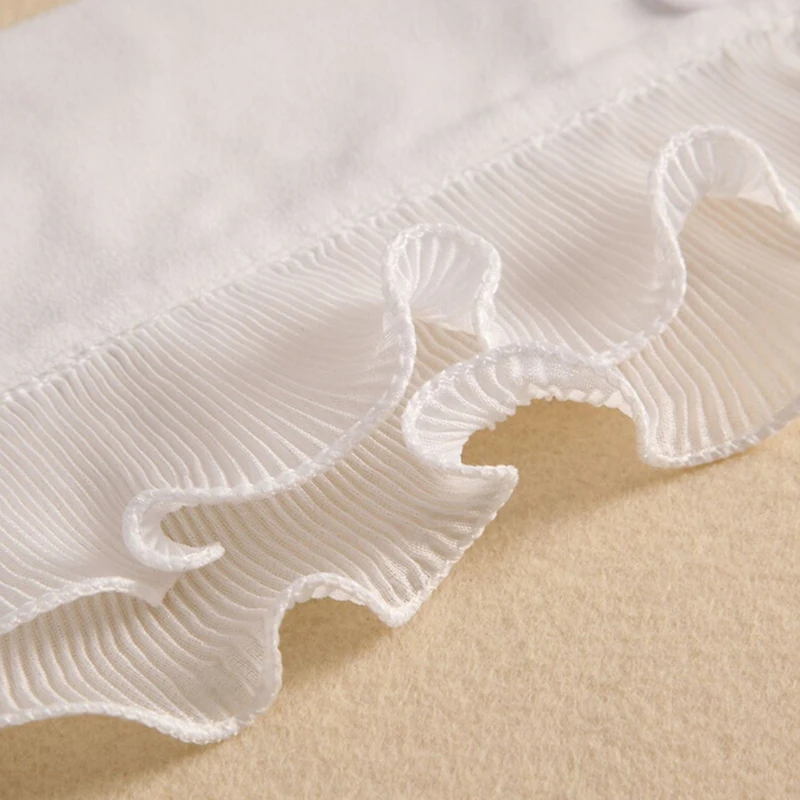 

1 Pair Black/White Fashion Apparel Accessories Spring Arm Warmers Women Fake Arm Sleeves Organ Cuff Pleated Horn Cuffs