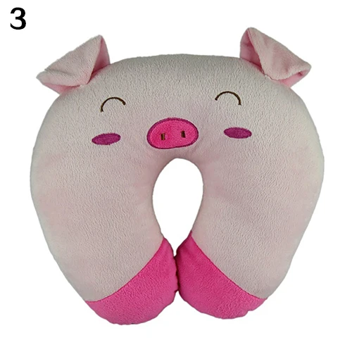 

Cute Cartoon Animals U Shaped Pillow Travel Car Neck Rest Pillow Support Head Rest Cushion Panda Cat Bear Rabbit Pig