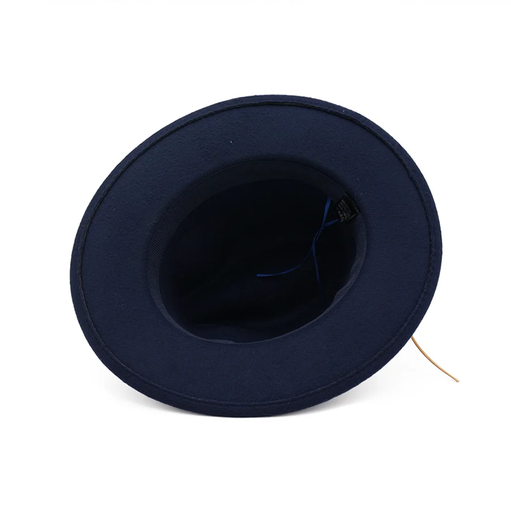 2019 осень и зима сплошной цвет лук полями шляпа путешествия федора джаз Панама